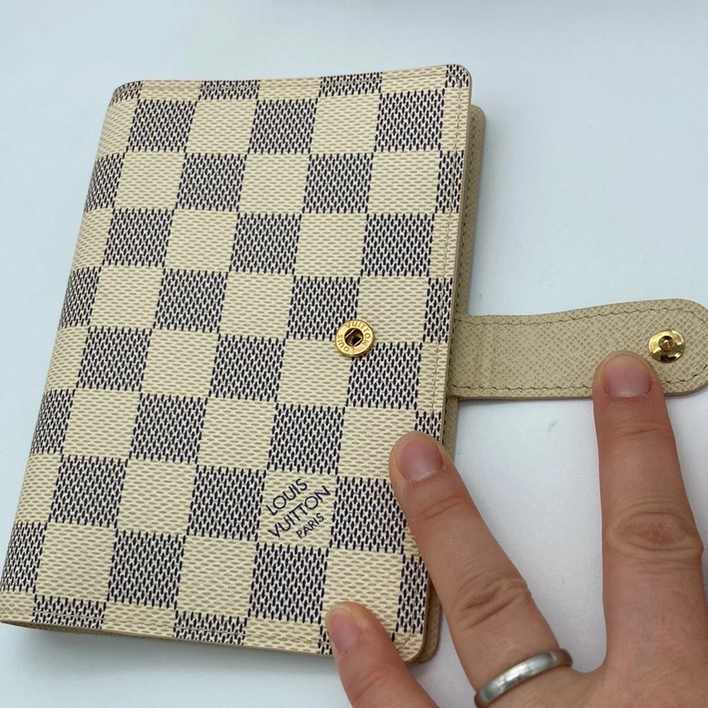LOUIS VUITTON DAMIER AZUR PM AGENDA BOOKLET W/ BOX